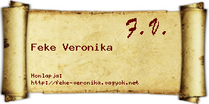 Feke Veronika névjegykártya